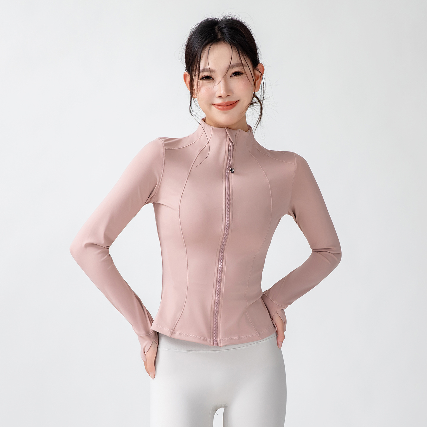 新款瑜伽服外套加厚上衣裸感高领