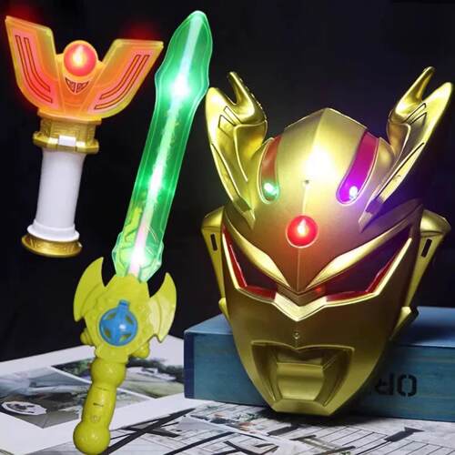 赛罗奥特特儿童面具发光迪迦头盔