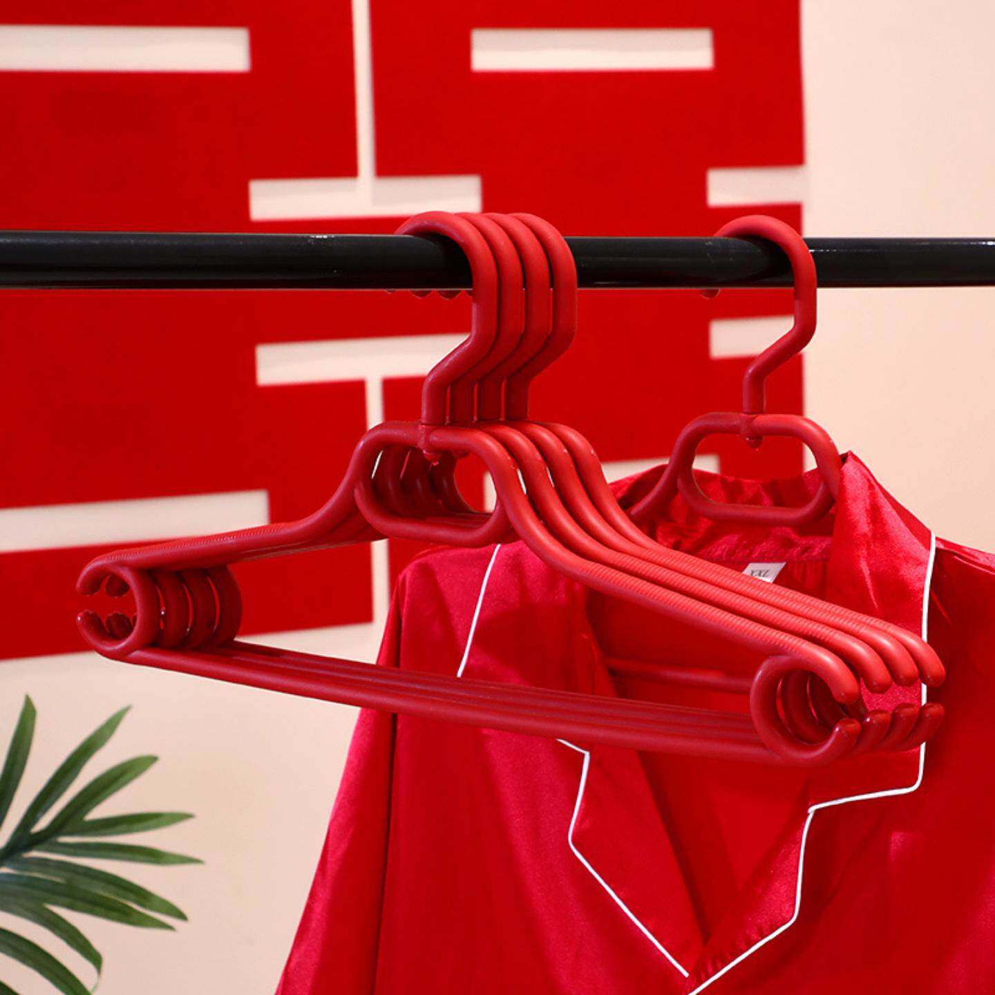 结婚新人用品红色喜庆衣架防滑