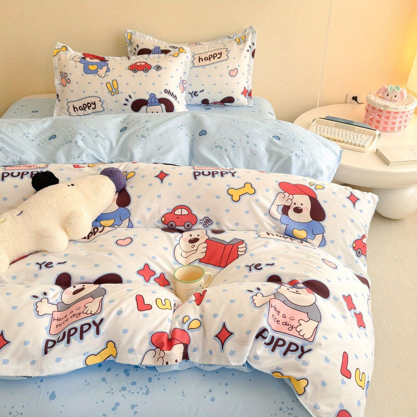 海盐薄荷萌宠水洗棉清新可爱家纺