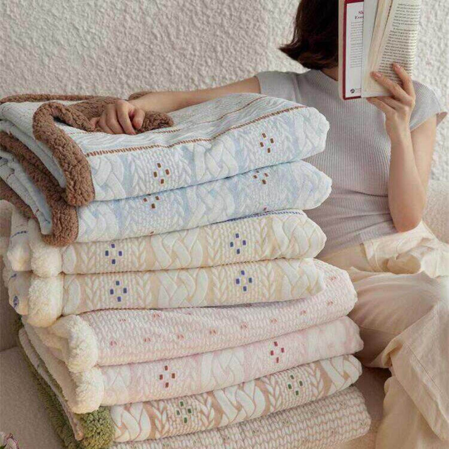 雕花绒羊羔绒毯|毛毯沙发盖毯休闲毯秋冬保暖珊瑚绒办公室午睡毯,床上用品,休闲毯/毛毯/绒毯,淘宝优惠券,粉丝福利购,淘宝优惠卷