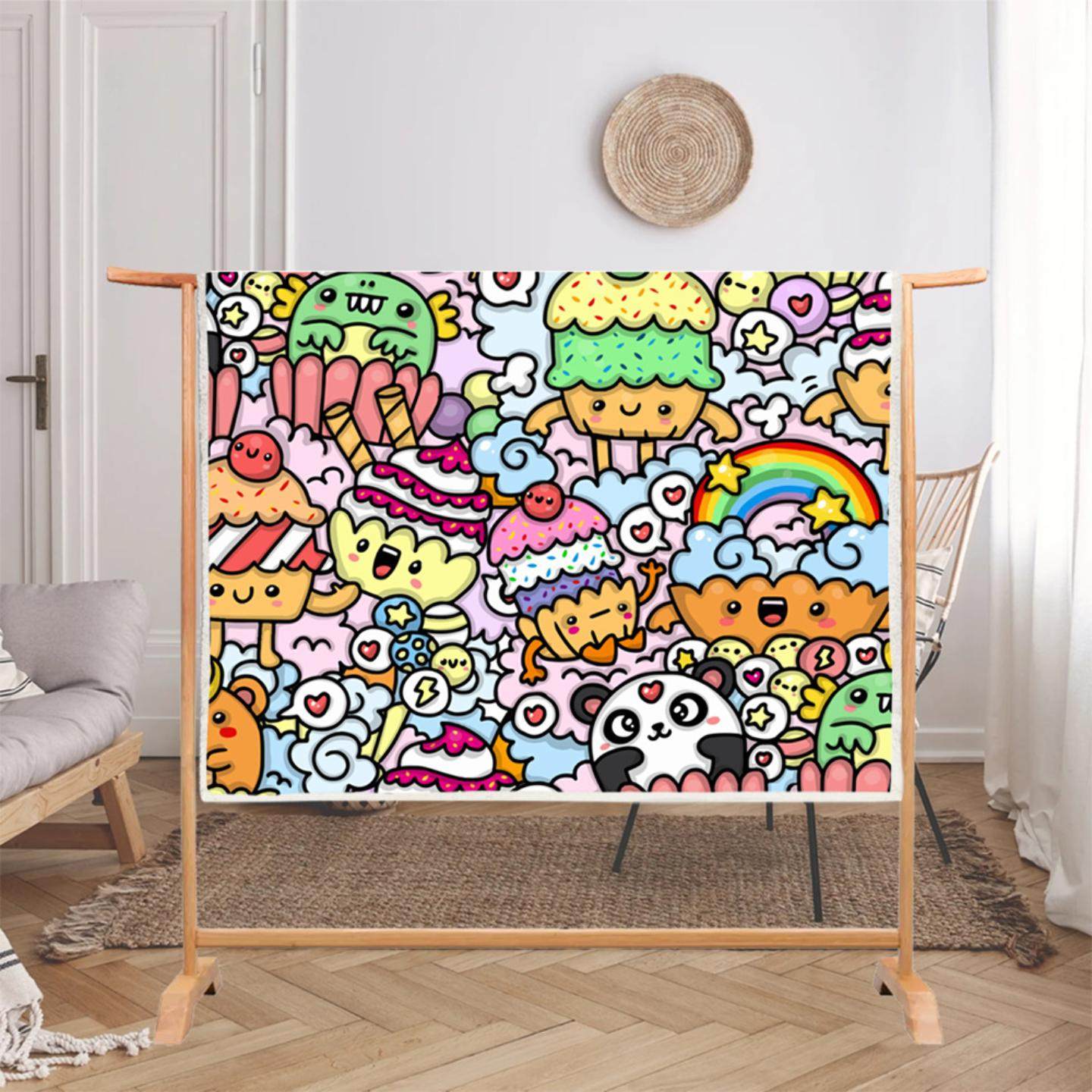 羊羔绒毯子卡通动漫印花毛毯双层加厚宝宝超柔软睡毯空调盖毯,床上用品,休闲毯/毛毯/绒毯,淘宝优惠券,粉丝福利购,淘宝优惠卷