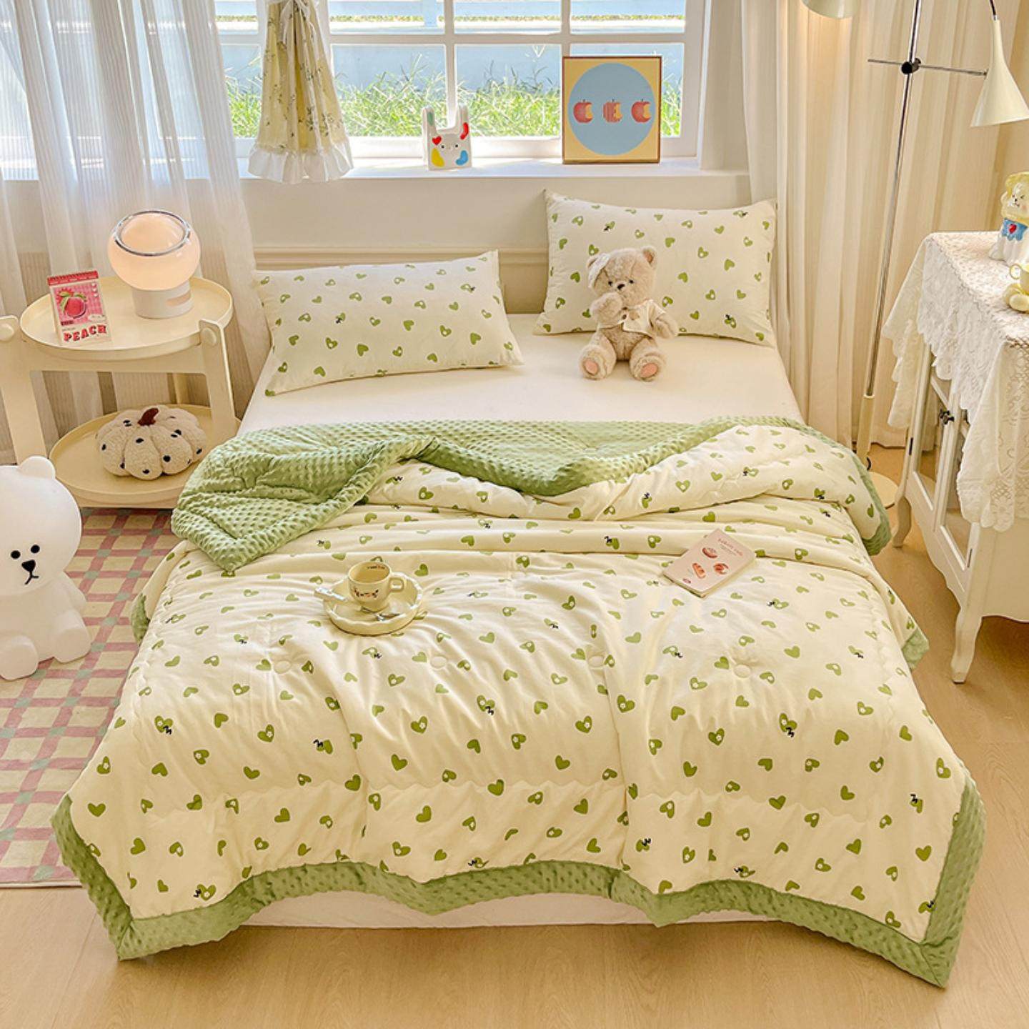 四季通用豆豆绒大豆被儿童夏被单双人春秋被加厚保暖冬被,床上用品,棉花被,淘宝优惠券,粉丝福利购,淘宝优惠卷