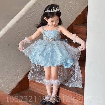 高档爱莎女童服艾公主裙2025新儿莎童夏季款罗莉塔洋装演出蓬蓬裙