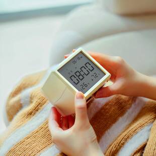 新翘板闹钟款翘板生闹钟多功能智能室大屏显背光卧可调学宿舍护眼