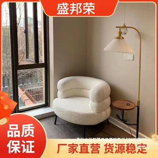 卧室小沙发梳椅妆网单人沙发椅化红妆极简休闲椅子粉MHH轻色