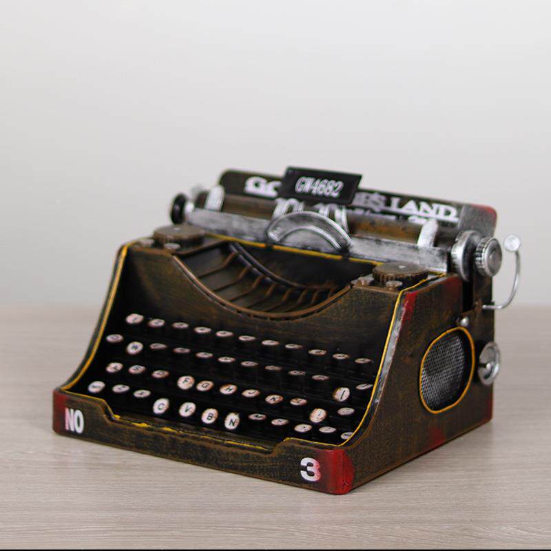 仿真式打字机模型6070085件代民国怀旧老物复古道年具橱窗装饰老