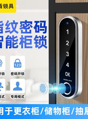 鑫睿盾指密码锁柜钢柜木智能锁衣柜储物柜门锁抽屉纹桑更拿电RD21
