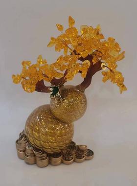 元宝葫芦摇钱树酒客厅财摆件47287装柜饰店铺开业招送礼