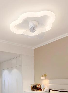 双风轮无叶约风朵扇灯卧室云45612吸顶灯现代简奶油风隐电扇一形