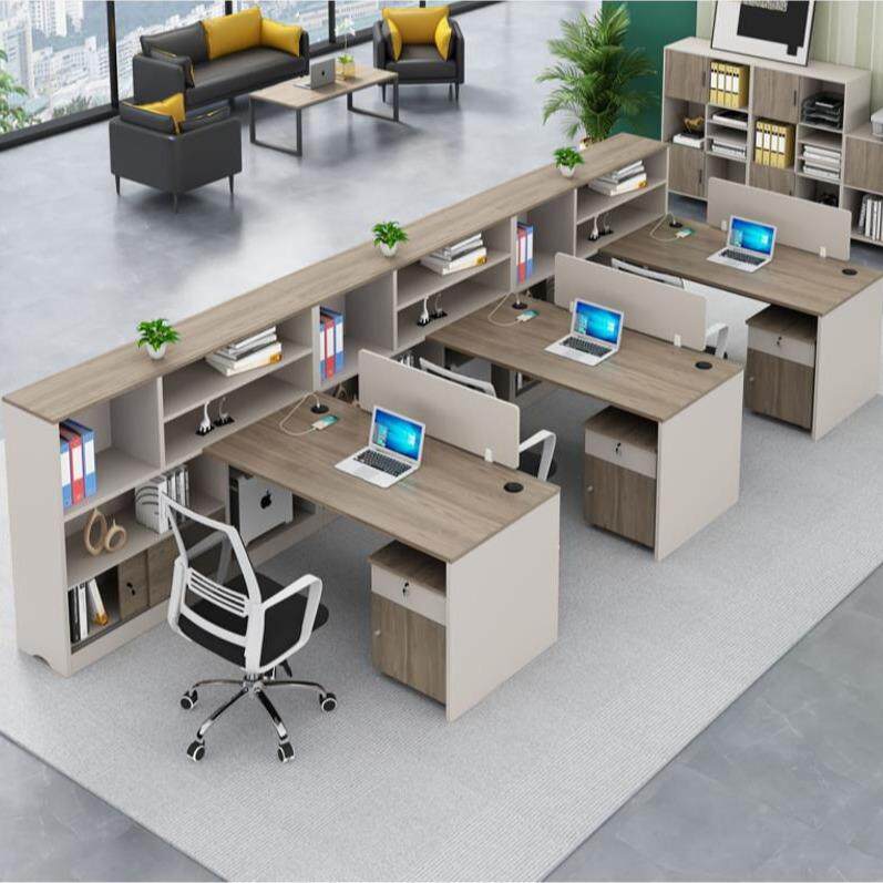 办公桌椅组合员工双人财务工室位卡座职约员办公简桌咨询客服现代