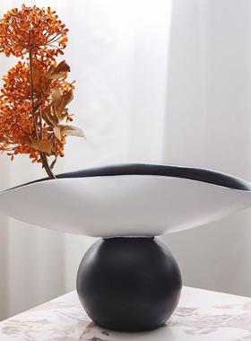 简约现代创意球形几黑白托FYJ拼色设盘客厅茶摆酒店艺术装饰几何