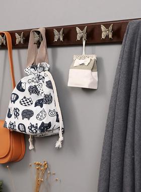 中挂钩?挂衣架壁挂墙卧式室玄关衣架蝴蝶免打孔墙壁F76T5J87挂上