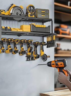 壁电动工具收纳24097架叠款多层工具整理架挂式工具置物折架