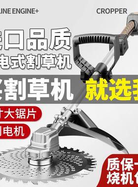 进口电电动割草机小LQL型家坪用除草机充电式草修机锂多功能打草