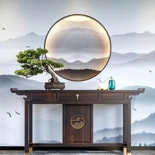 新中胡桃木色玄关几桌中堂式 条案台靠墙客厅案供940玄桌实木走廊