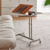 中古实桌LUT木可移物动边几沙发推角几茶几琴谱架电脑床边桌小车