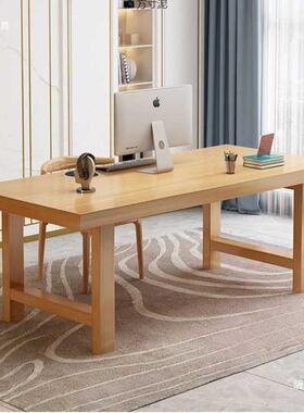 实木书超桌电脑桌客厅家用台式学习学习桌办FYY公桌现约代简厚桌