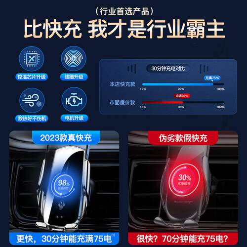 CLB手新自动感款应磁吸直冲机导航支架车载无快线充支架