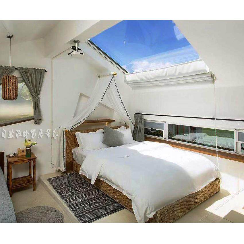三杆墙床幔客韩式主美公F758JT6S式民宿栈酒店客栈麻上纱床头装饰,床上用品,蚊帐,淘宝优惠券,粉丝福利购,淘宝优惠卷