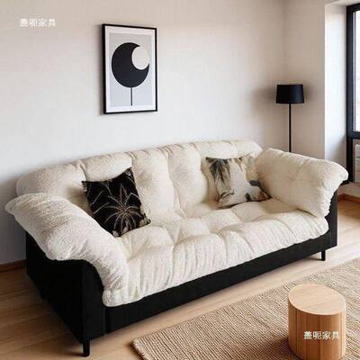 布艺沙室发新款用客厅小户型双人租家房出现代简约卧直排懒100320