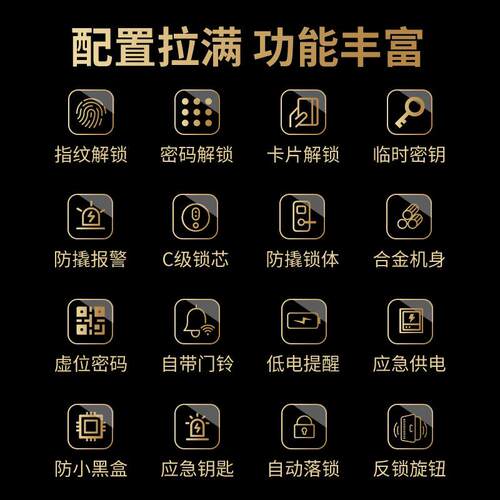 一握开指纹锁智能门锁民码宿公寓密家GBT3500用防门锁入户门盗智