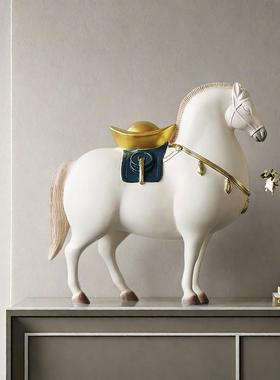 新式招财马上摆AMQ有钱陶瓷摆件客中酒柜电视柜办公室厅件装饰品