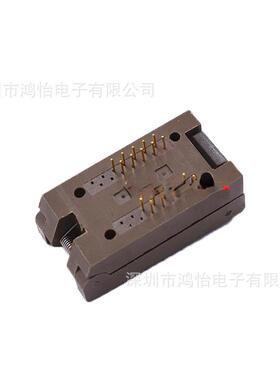 SOP20转DI20翻盖测试座1.2高7mm间CIPP7.6本体款SO距P20芯片耐温