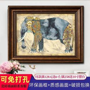 739打孔关总开盒配 电闸箱遮挡推拉古免ali 复电表箱装 饰画画法式