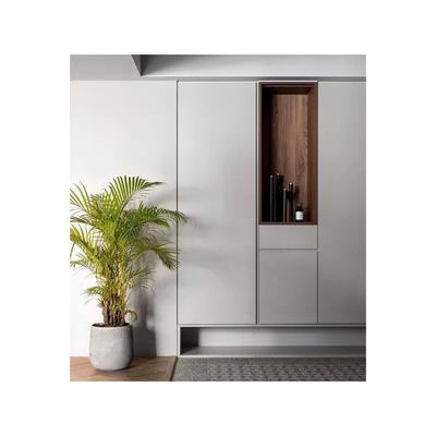 法式奶风油主小卧衣柜美式橱家用卧室成品大衣一体KPO户型梳妆台