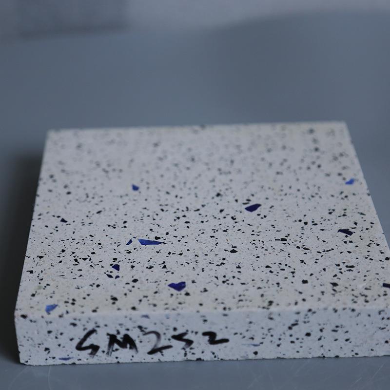 制水磨石地砖白蓝色颗粒预磨石砖庭院仿古地铺石复古墙水386花地