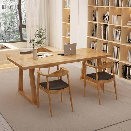 简约现公代实桌木电脑DWX45681桌家用客厅茶书房办学习桌原木大板