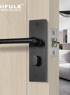 房DFL-8809门锁室内门锁卧室通美手式黑色木门把厕所家用用静音实