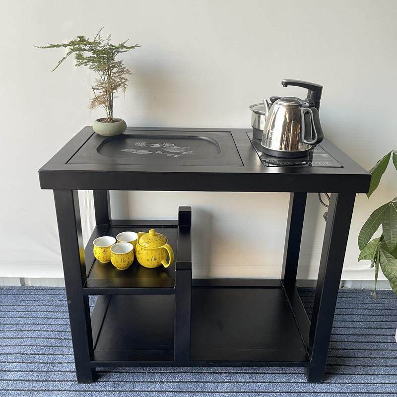 K老榆木茶桌全实木大料7桌茶MMG水柜轻奢角边几简约小茶几茶道烧