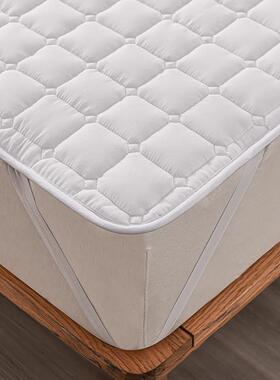 轻奢民滑宿薄垫床褥床加厚水洗棉酒41234123店床护垫床褥子白色灰