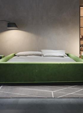 意式极简2023新款鸟床现ZEM代简约网窝红创意主卧亲子大双人艺布