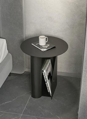 现ASO代简约极设计师卧室床头柜家用白色简几意创茶床边柜客厅小