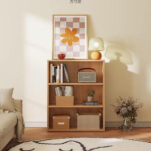 书架角落柜简纳边落地简易带门ETY多层收书柜储物省空间角置物约