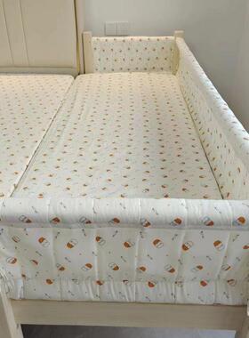 折莱森UTQ实木儿童拼接床带床围叠护栏婴儿床加大宽床小客宝宝延