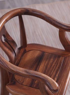 新中式胡几木桃童儿椅矮凳学生靠背实木KRB家用宝宝餐椅防滑茶小