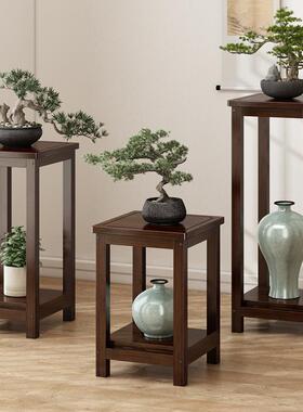 原批中式花架客JVW厅新花盆架高花架楠竹木置物架室子内阳台花台