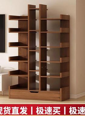 网红用小型书柜用收纳架家客厅柜CQE家子简易书架靠墙落地多物层