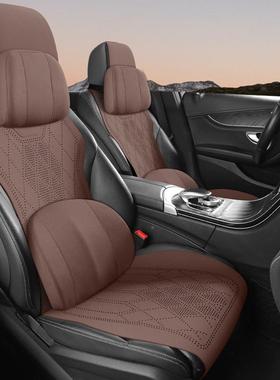 Z通8Y汽车坐垫季超用薄透夏气座椅套四季翻毛皮半包垫马EMW鞍垫