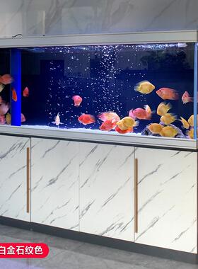 新款鱼缸家用中客厅风屏水族箱造NNA景套超白玻全璃大型底滤鱼缸