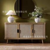 美编藤展实木电视柜小686868户型简约储物柜民床宿落式 地柜高端示