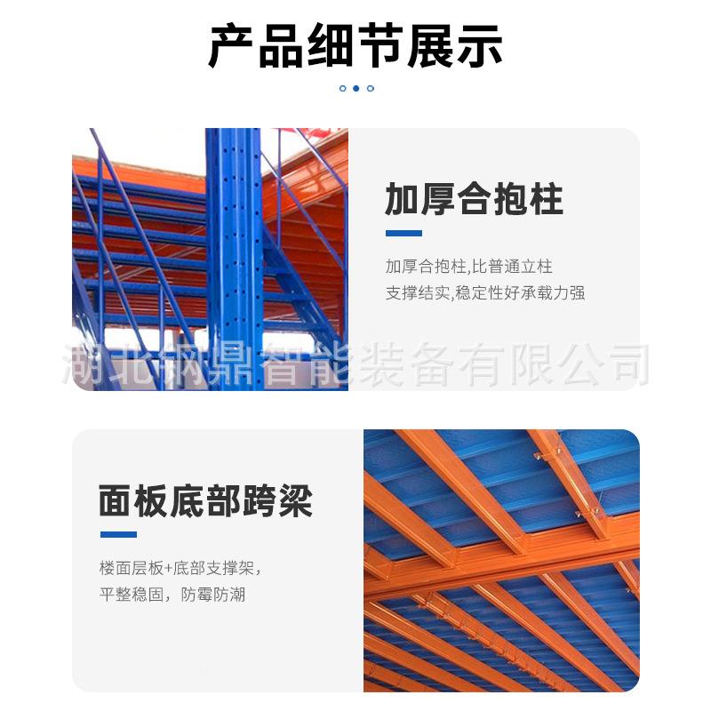双GAC层阁楼平重台搭建结构货架钢空间搭建型货架仓库重组架钢阁图片