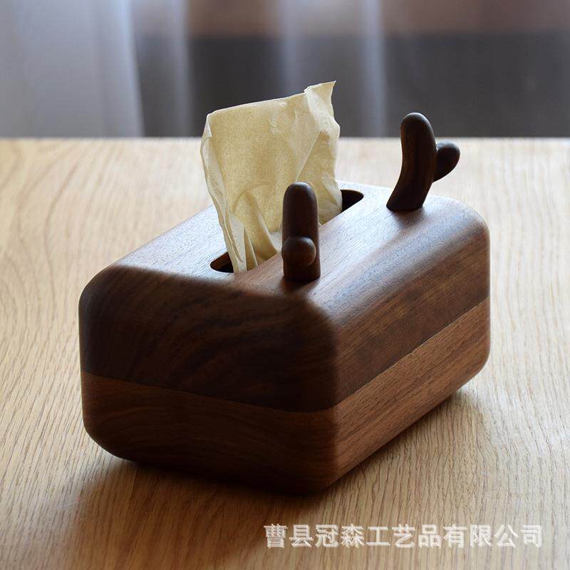鹿盒角纸巾手工雕刻鹿角+整盒萌木纸GS-0022巾超！