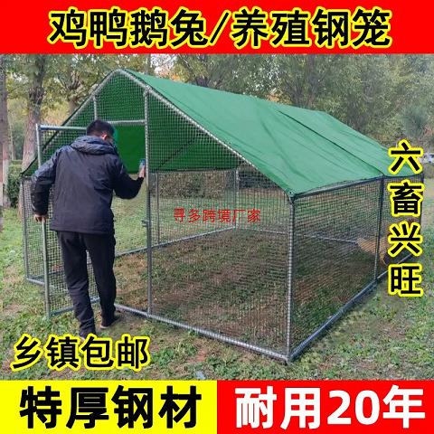 外户大型鸡鸡棚鸡笼舍EYA养鸡特大号家禽养殖防雨孔雀养鸽笼家用