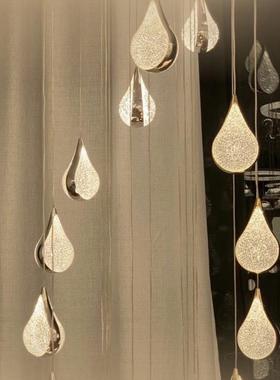 楼梯吊灯轻奢挑空客厅大吊灯2别024新款公寓oft复式墅楼长lXCH吊