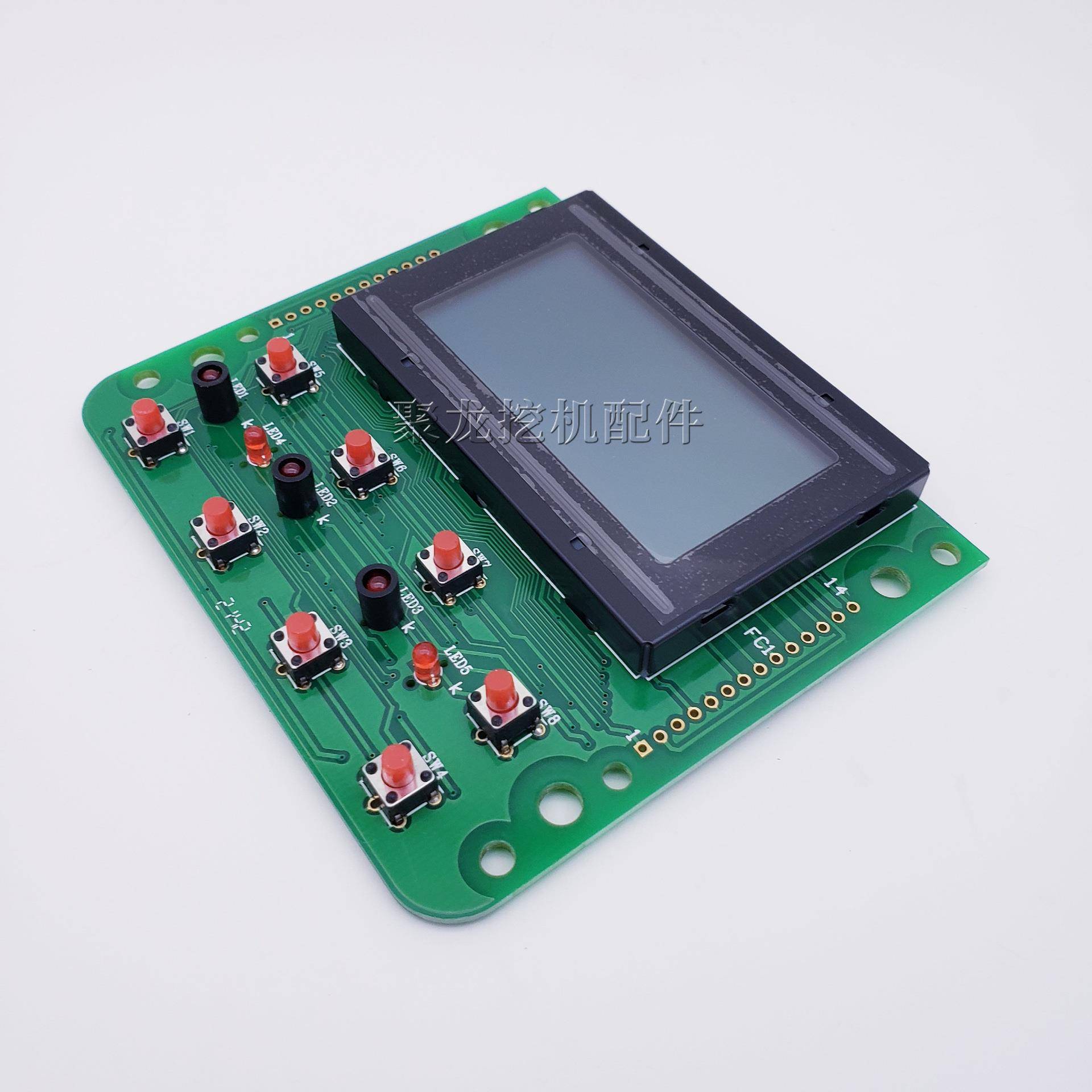 掘配件神钢SK135SR12挖000230-62-机6E显示屏仪表-6E液晶片CPU板